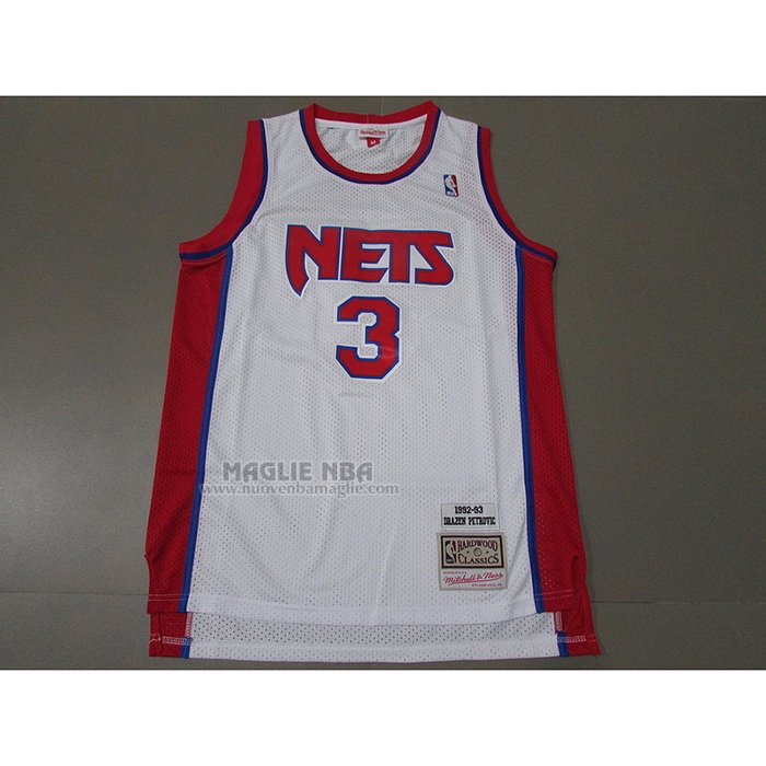 Maglia
 Drazen Petrovic NO 3 Brooklyn Nets Mitchell & Ness 1992-93 Bianco
